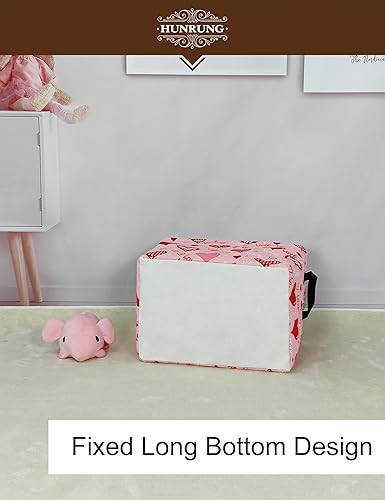 Miniatura 61 de HUNRUNG Cesta rectangular de almacenamiento de lona, bonita cesta organizadora de lona para mascotas, juguetes de niños, libros, ropa, perfecta