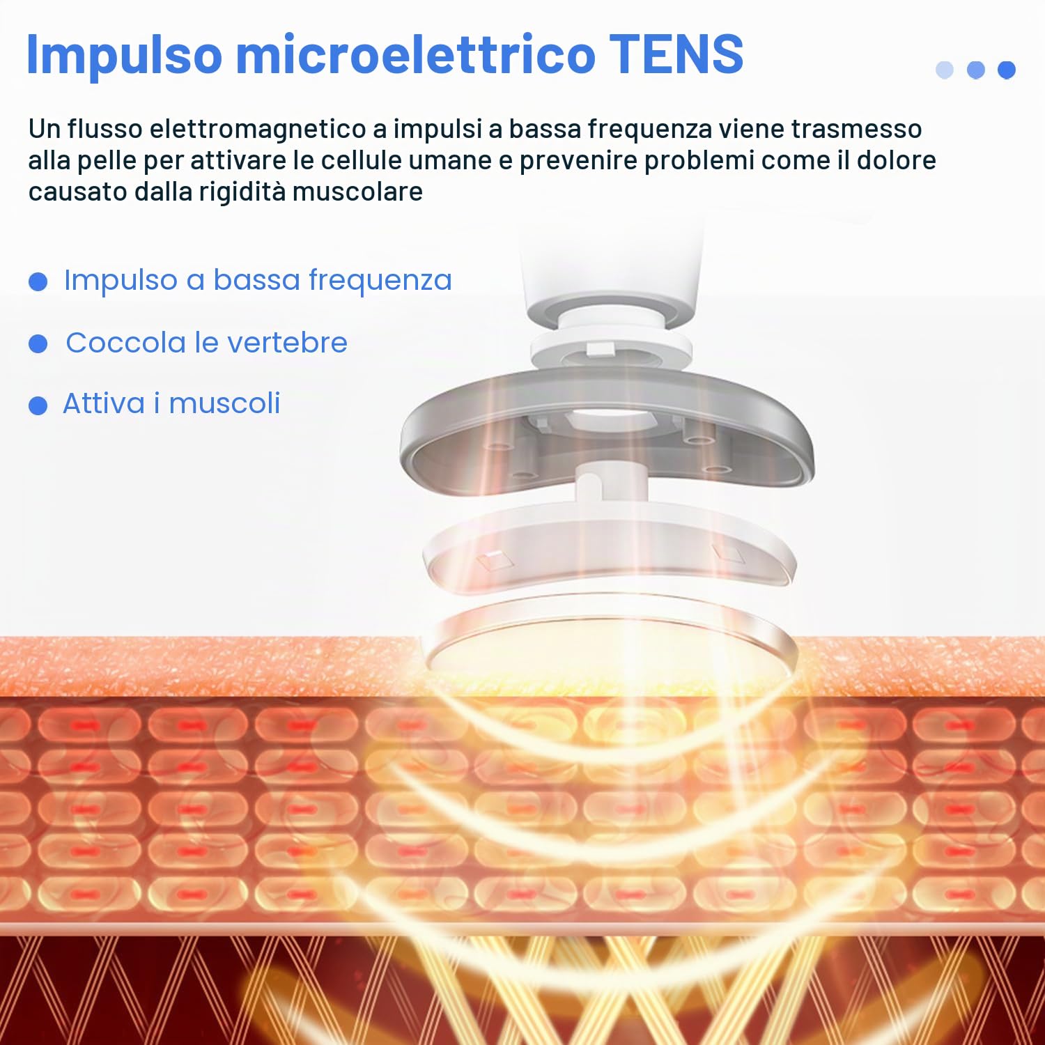 Massaggiatore Cervicale, Massaggiatore Collo Vocale Intelligente con Terapia Calore 42°C, 5 Modalità 15 Livelli Impulsi Elettromagnetici Massaggiatore per Domestico, Ufficio, Viaggio