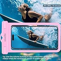 Vista 2 de Funda impermeable para teléfono con cordón, bolsa seca para teléfono celular para iPhone 15, 14, 13, 12 Pro Max, XS Plus XR, para Galaxy S24 S22