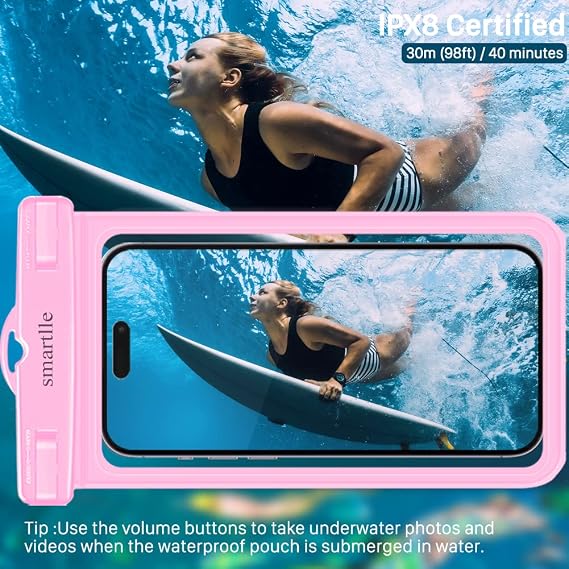 Waterproof Phone Pouch Case - 2 Pack, Cell Phone Dry Bag for iPhone 14 13 12 11 Pro Max XS Plus XR, Galaxy S23 S22 S21, IPX8 Waterproof Phone Holder for Vacation Underwater Beach Necessities