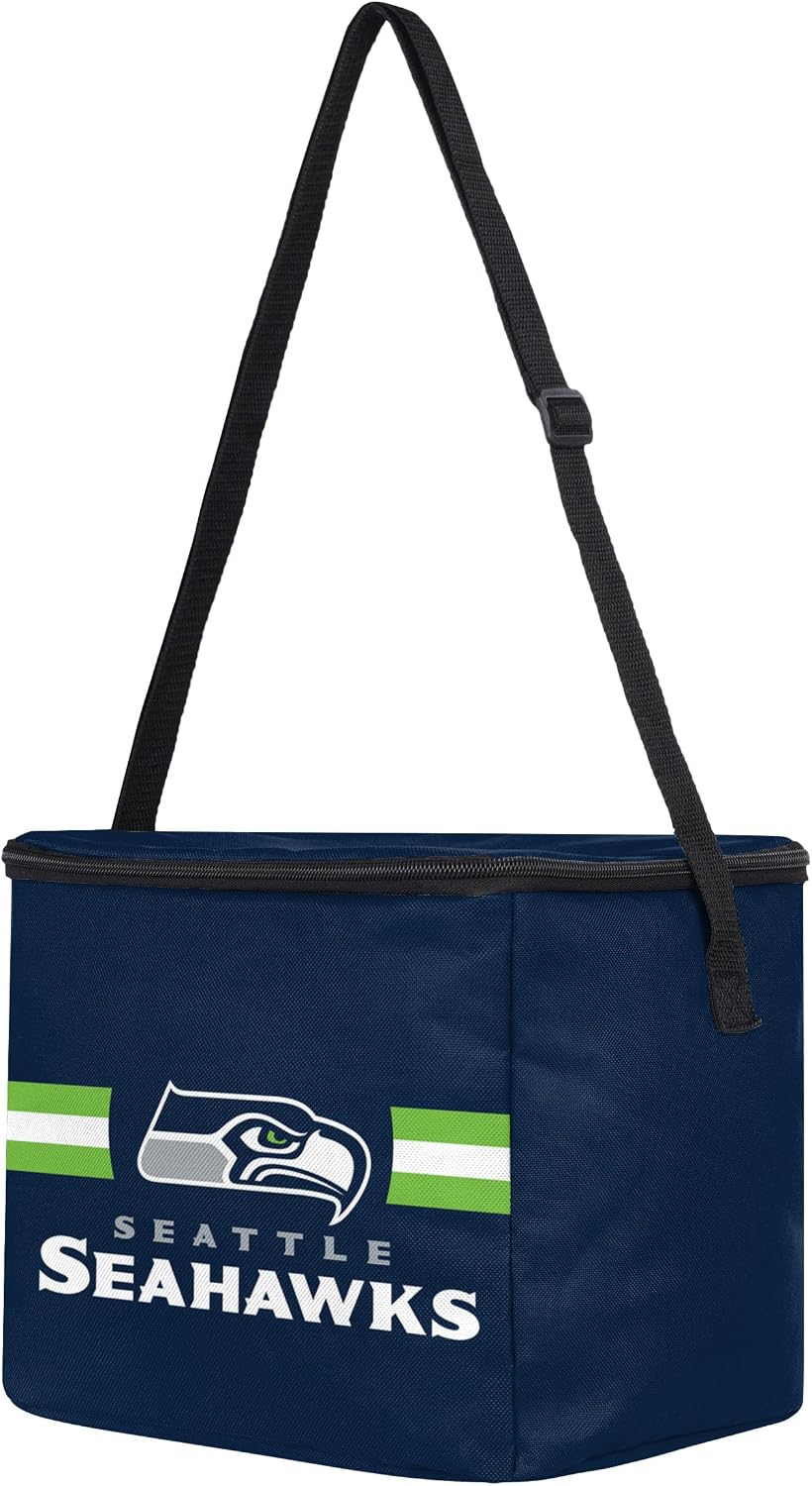 FOCO NFL Officially Licensed Primary Logo Team Stripe 6 or 12 Pack Soft Insulated Game Day Football Lunch Tote Cooler image 2