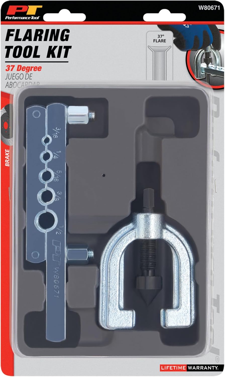 Performance Tool W80671 37 Degree Flaring Tool For AN and JIC Fittings, Silver