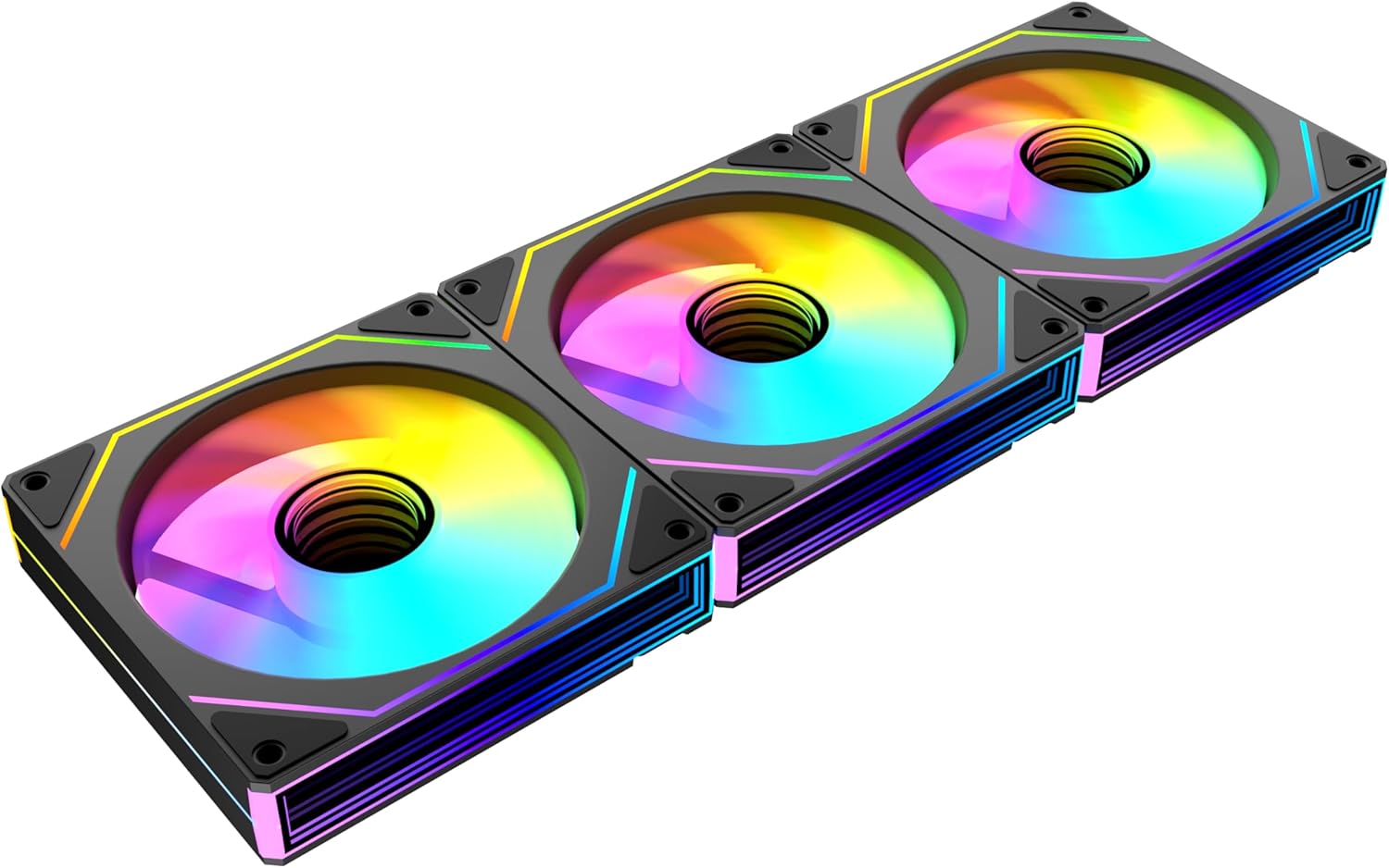 KEDIERS PC Case C570 ATX Mid Tower Tempered Glass Gaming Computer Open Frame Case with 5 PWM ARGB Fans (Pink)