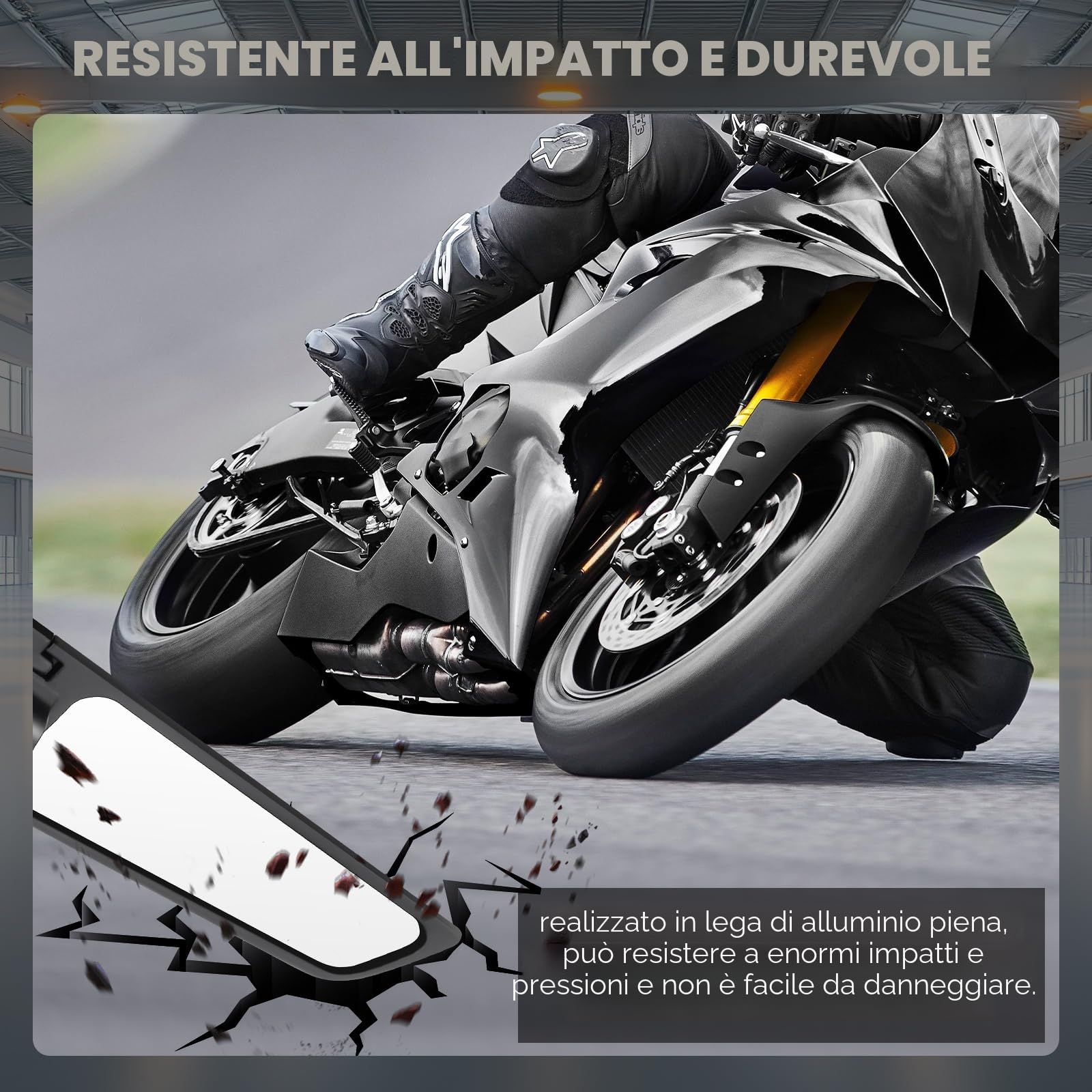 M8 M10 Specchietti Retrovisori per Moto Set Universale Specchietto Laterale Specchietto per Moto 360°Ruotabile Specchietto Retrovisore Moto Ultra Grandangolare