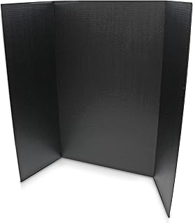 Flipside Products 36” x 48” Project Boards for Presentations, Science Fair, School Projects, Event Displays and Trifold Picture Board, Proudly Made in USA - Black - 24 Pack