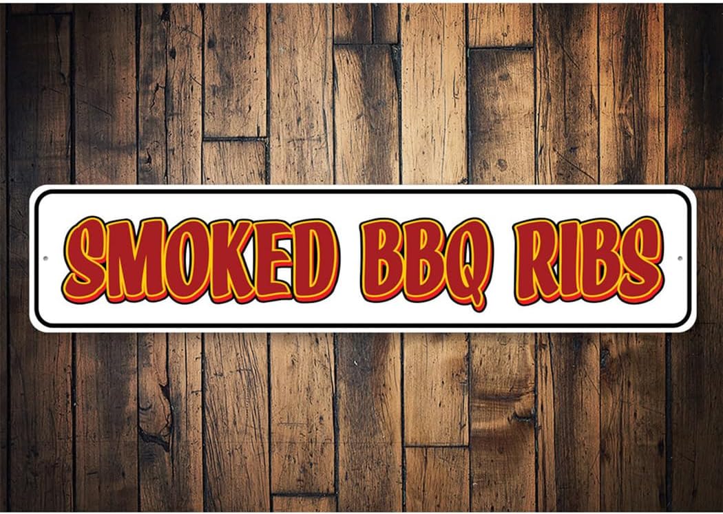 Smoked Bbq Ribs Sign - 3 x 13 image 2