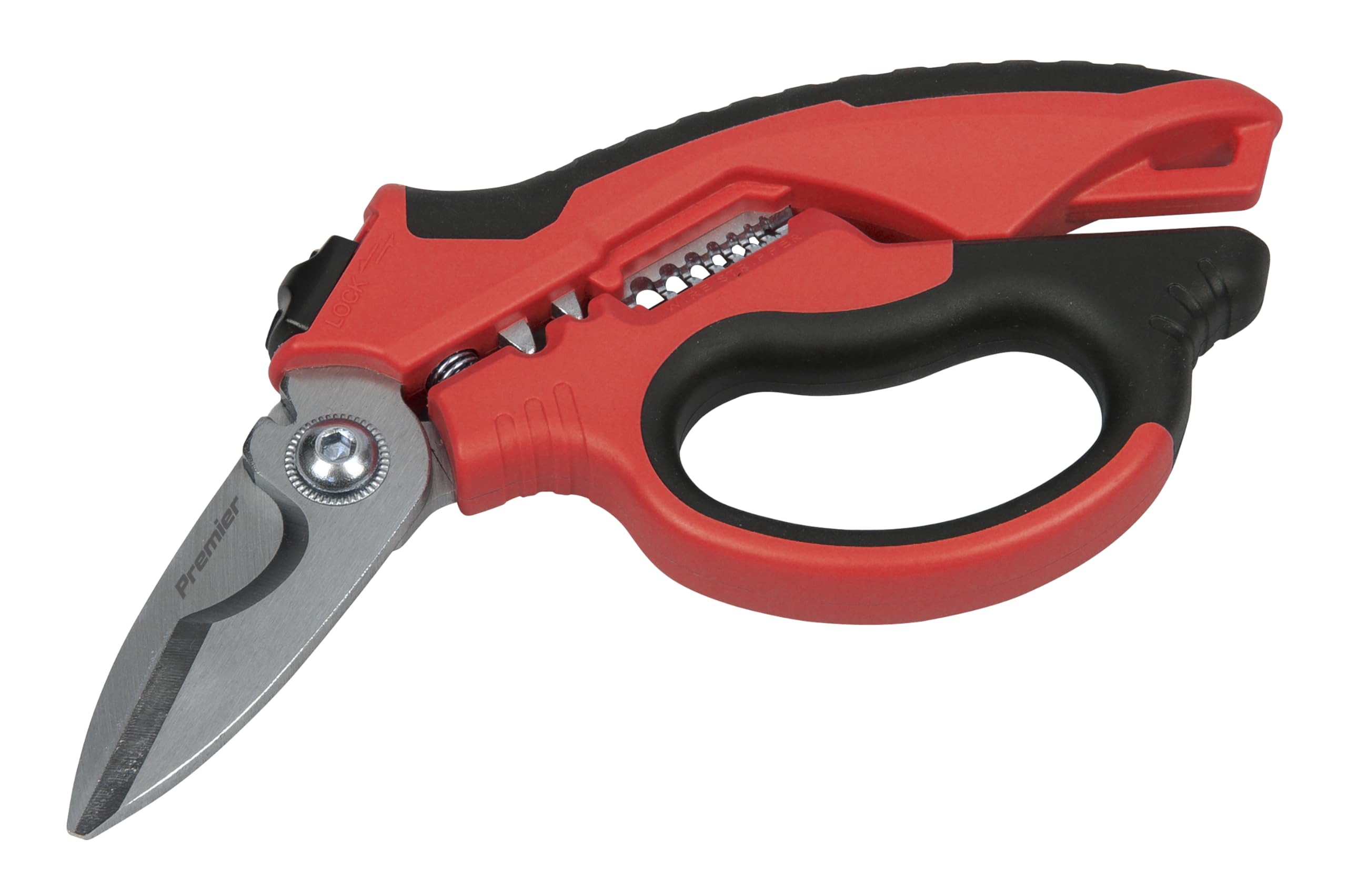 Sealey Premier 200mm 3-in-1 Heavy-Duty Electrician's Angled Shears - AK8527