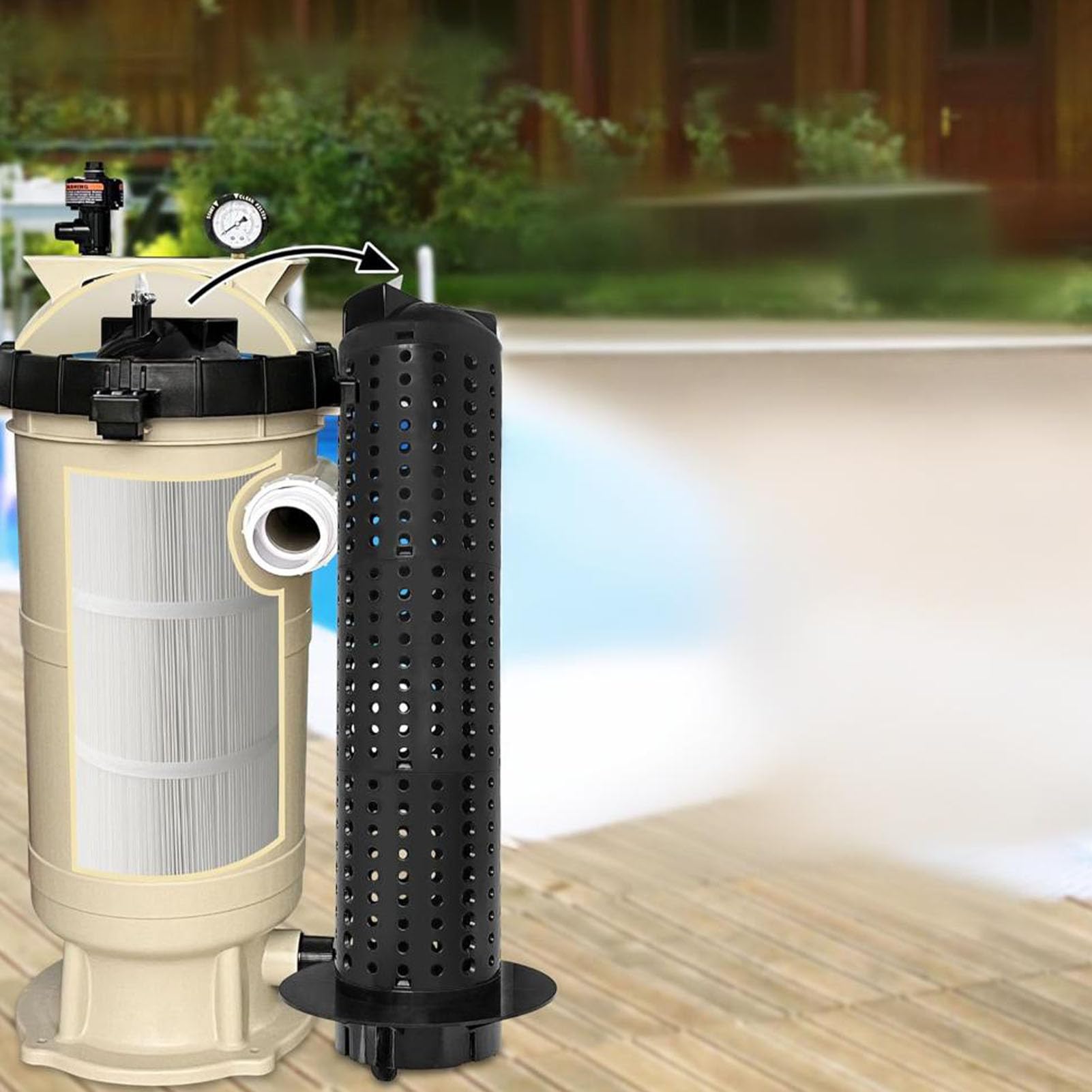 ASHATA Reemplazo del Núcleo del Filtro del SPA de la Piscina de 75 Pies Cuadrados para una Fácil Limpieza y Mantenimiento Rendimiento de Filtración de Agua Mejorado Plástico ABS