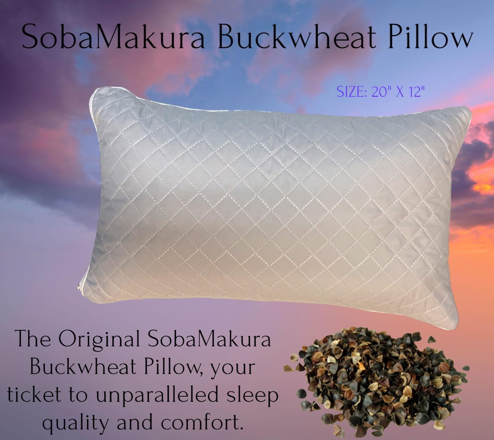 Amazon.com: TVTime Direct SobaMakura Buckwheat Pillow - The