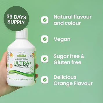 Swedish Nutra Ultra+ Multivitamin Liquid, 500 ml, 33 Day Supply