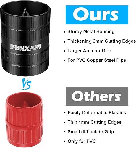 Miniatura 3 de PlumbingTools, Herramienta de desbarbado para tubería de cobrePVC, limpiador de tuberías de cobre, Escariador de tubería de 14 "a 1-58" Herramienta