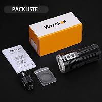 Wurkkos TS32 LED zseblámpa 13000 lumen fényerővel, USB-C töltés, 3x5000 mAh akkumulátor, 584m hatótáv, IP68 vízálló, kempinghez, túrázáshoz 9