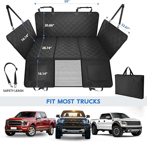 Miniatura 8 de AIREDOULER - Funda de asiento trasero para perro, hamaca para perro de fondo duro de 1.2 pulgadas, espuma suave y cómoda, impermeable, tamaño XL