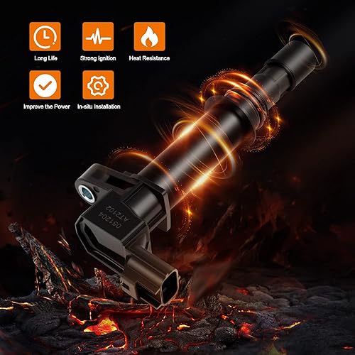 Miniatura 5 de OCPTY Juego de 1 bobina de encendido compatible con OE UF270 UF297 UF399 apto para Chryslerpara Dodgepara Jeeppara Mitsubishi 1999-2008