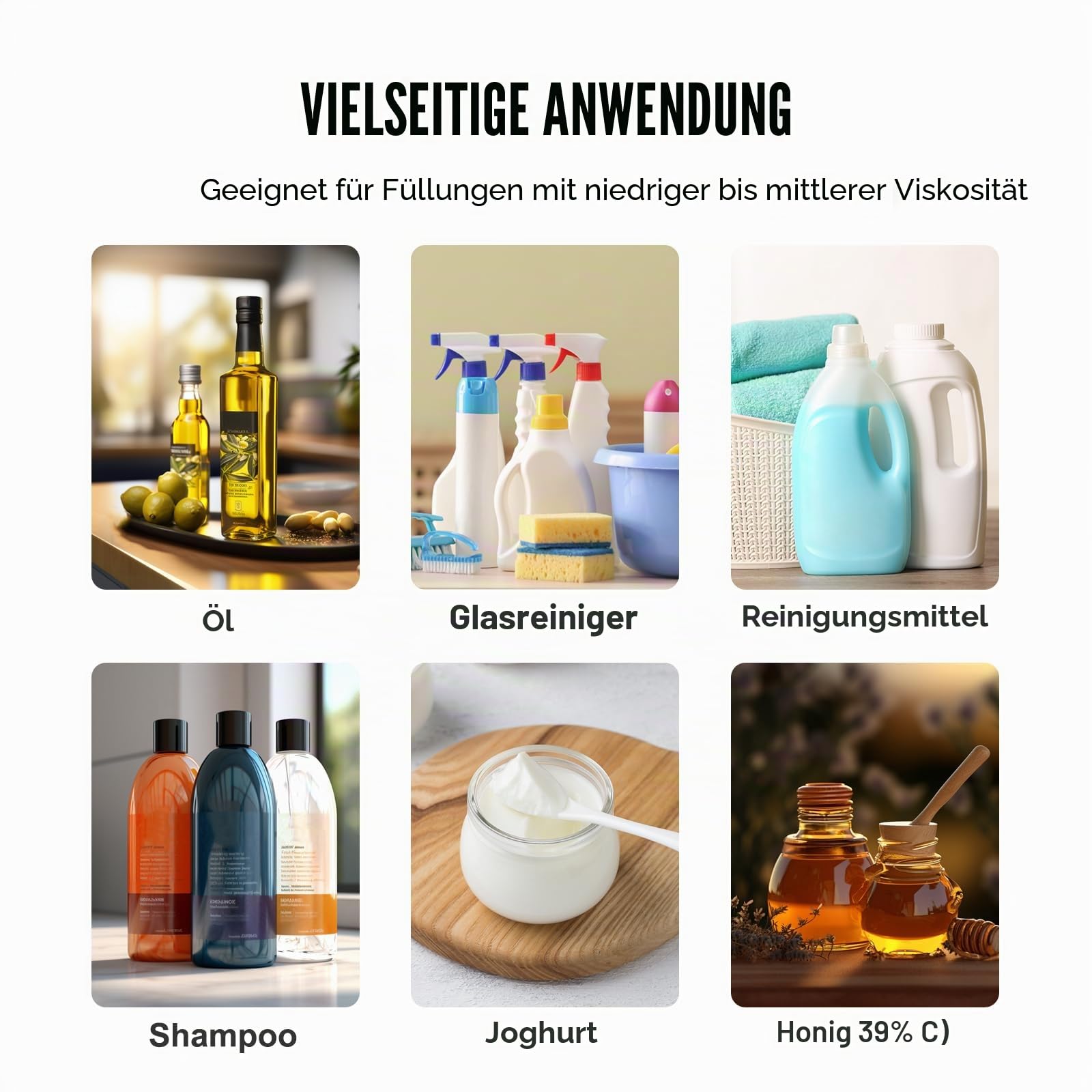VEVOR Abfüllmaschine 17 L/min Flüssigkeitsabfüllmaschine 30–15.000 g pro Füllung Flaschenabfüllmaschine 26 x 26,3 x 13 cm Pastenfüllmaschine Automatik und Füllmaschine Wein Milch usw.