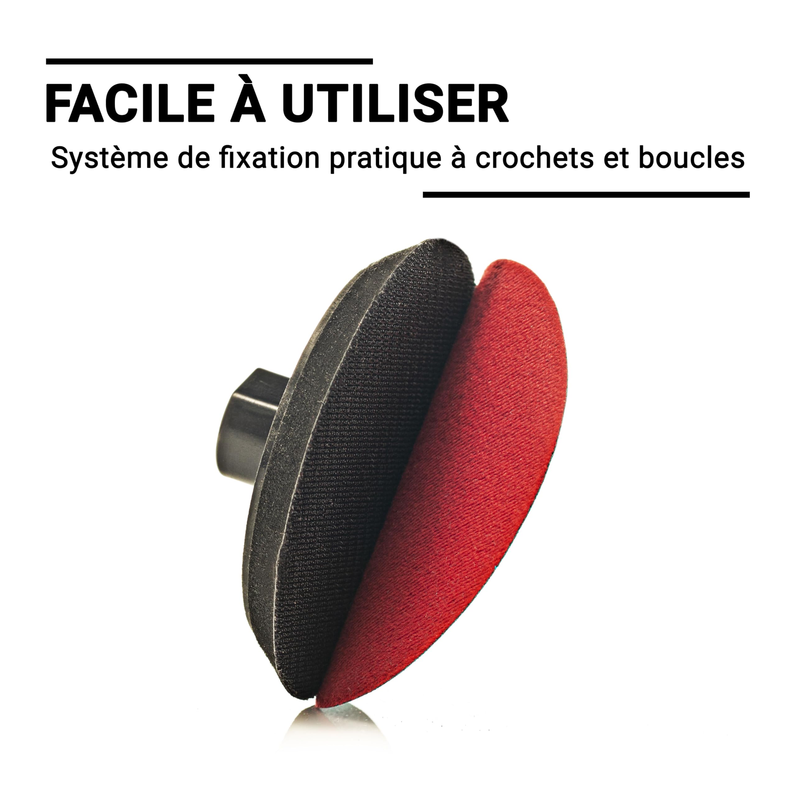 GLASS POLISH 13604 Disque abrasif en carbure de silicium, disques abrasifs humides et secs | Grain P220 | Ø150mm | Paquet de 50 disques