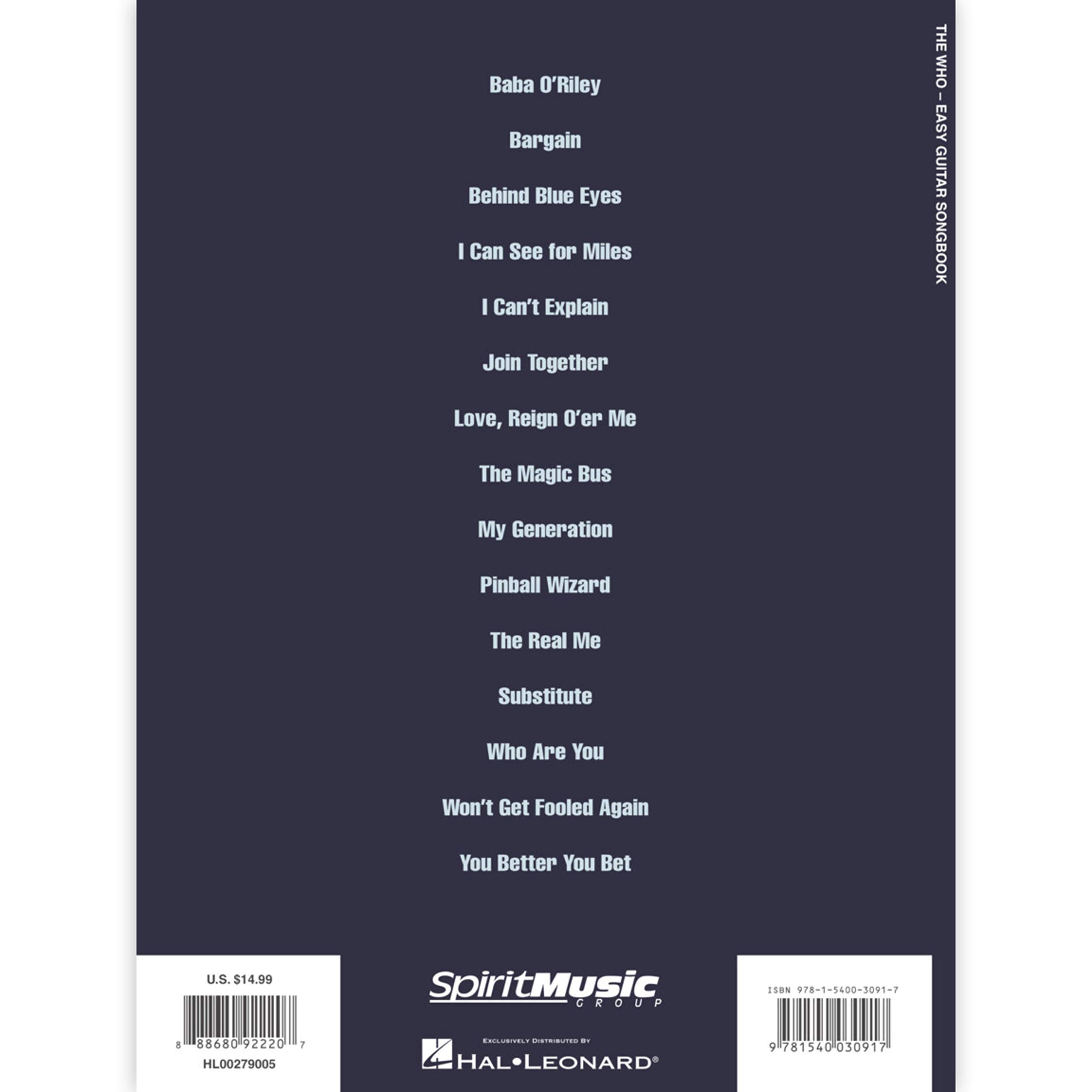 The Who - Easy Guitar Songbook - Image 2