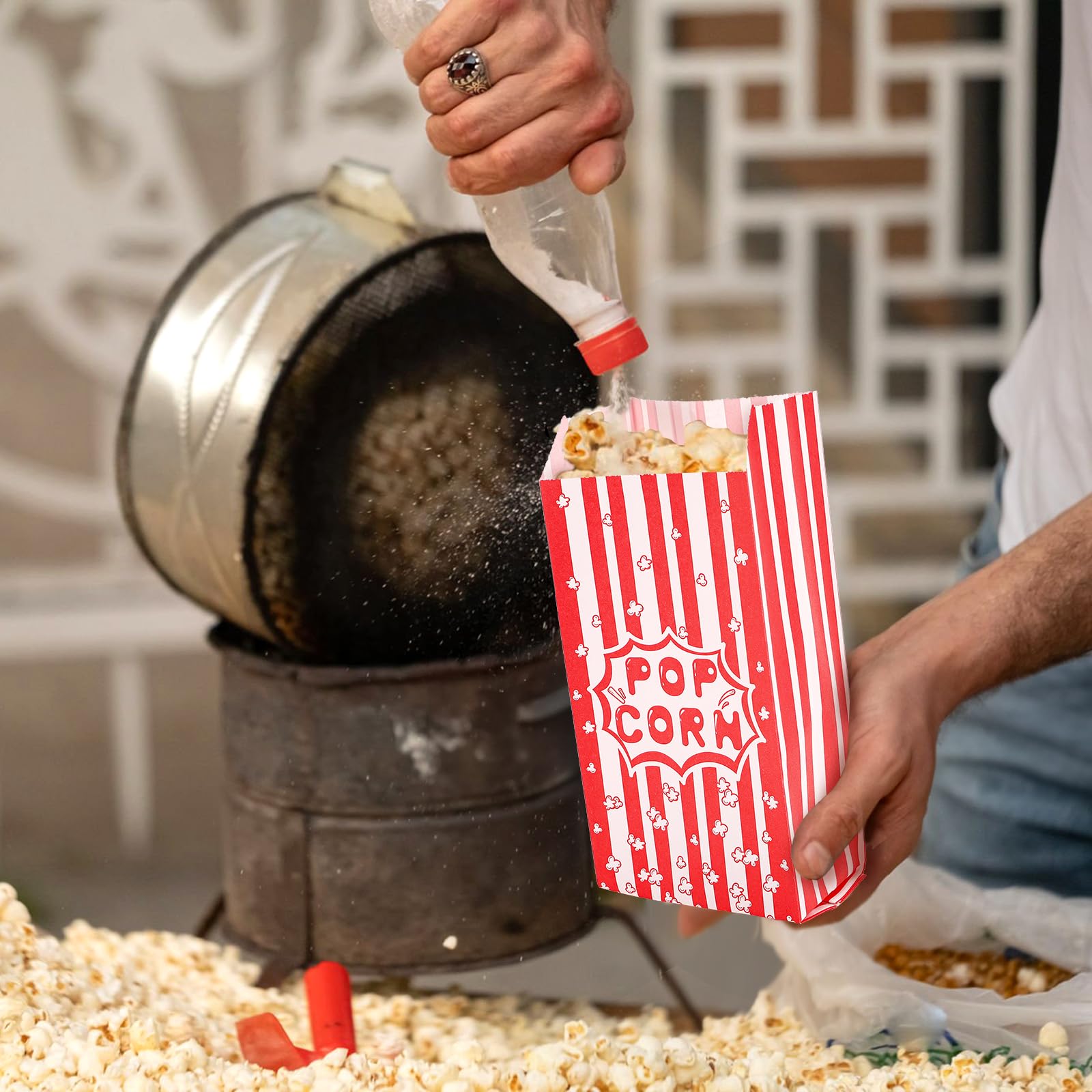 400 Stück kleine Popcorn-Tüten, 28 ml, Papier-Popcorn-Tüten für Popcorn-Maschine, fettdichte Popcorn-Behälter, Becher für individuelle Portionen, Party, Filmabend