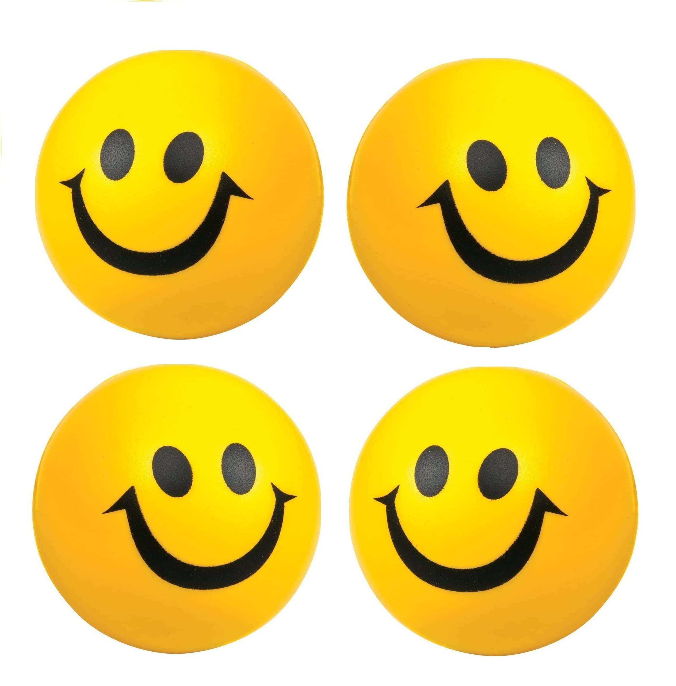 Magrido Stress Reliever Smile Ball/Cute Face Soft Squeeze Sponge Ball for Kids/Hand Exercise Smiley Ball - Yellow (Pack of 4) (B09XV2WHYH) Amazon Price History, Amazon Price Tracker