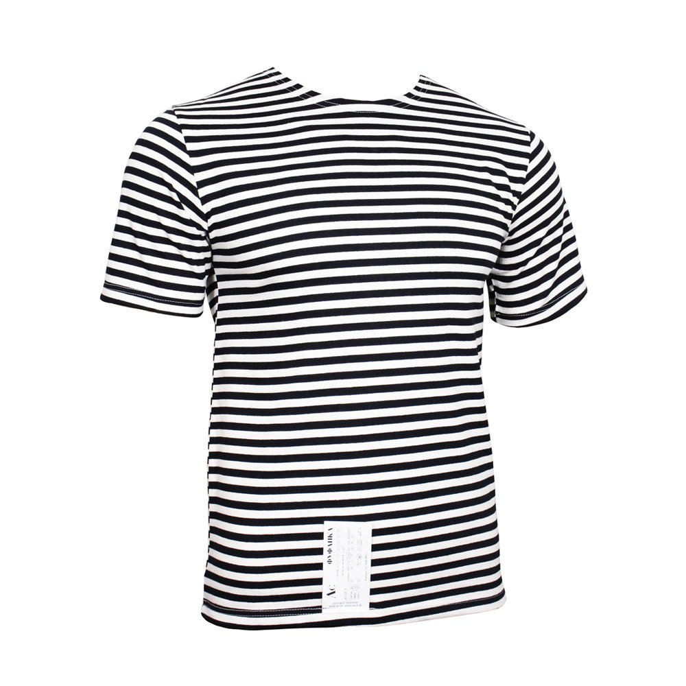 Epic Militaria Russian Marines Short Sleeve T-Shirt - Black Stripes (Large - 42 inch)