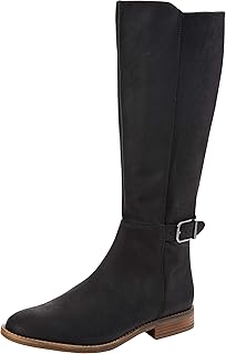 clarks womens long black boots