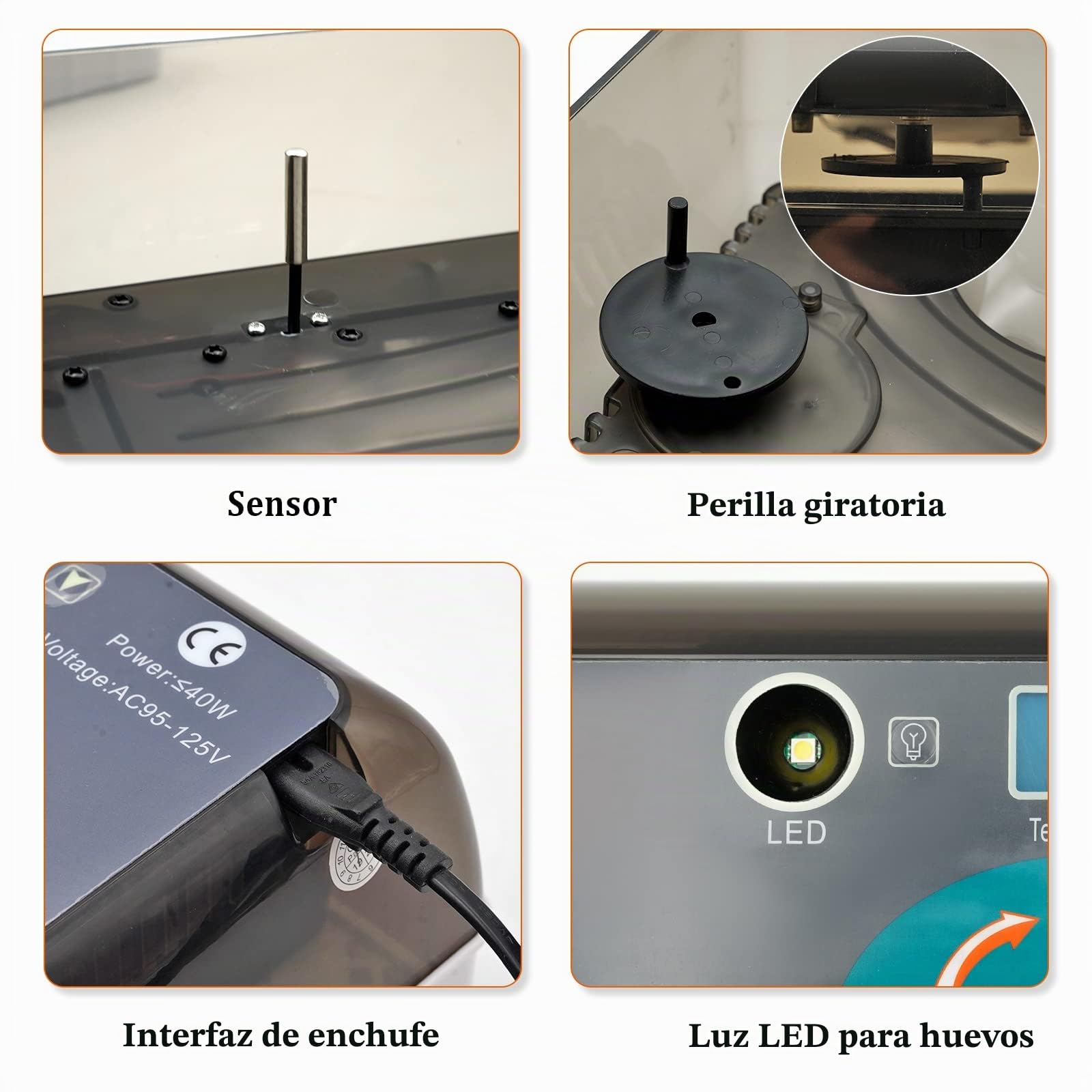 Incubadoras de Huevos para Incubar Huevos, Incubadora de 12 Huevos con Volteo Automático de Huevos y Control de Humedad, Incubadora de Huevos para Incubar Huevos de Pollito, Pato, Codorniz, Ganso