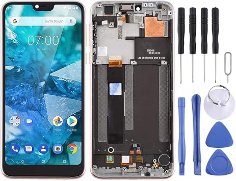 TFT LCD Screen for Nokia 7.1 TA-1100 TA-1096 TA-1095 TA-1085 TA-1097 Digitizer Full Assembly with Frame Silver