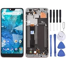 TFT LCD Screen for Nokia 7.1 TA-1100 TA-1096 TA-1095 TA-1085 TA-1097 Digitizer Full Assembly with Frame Silver