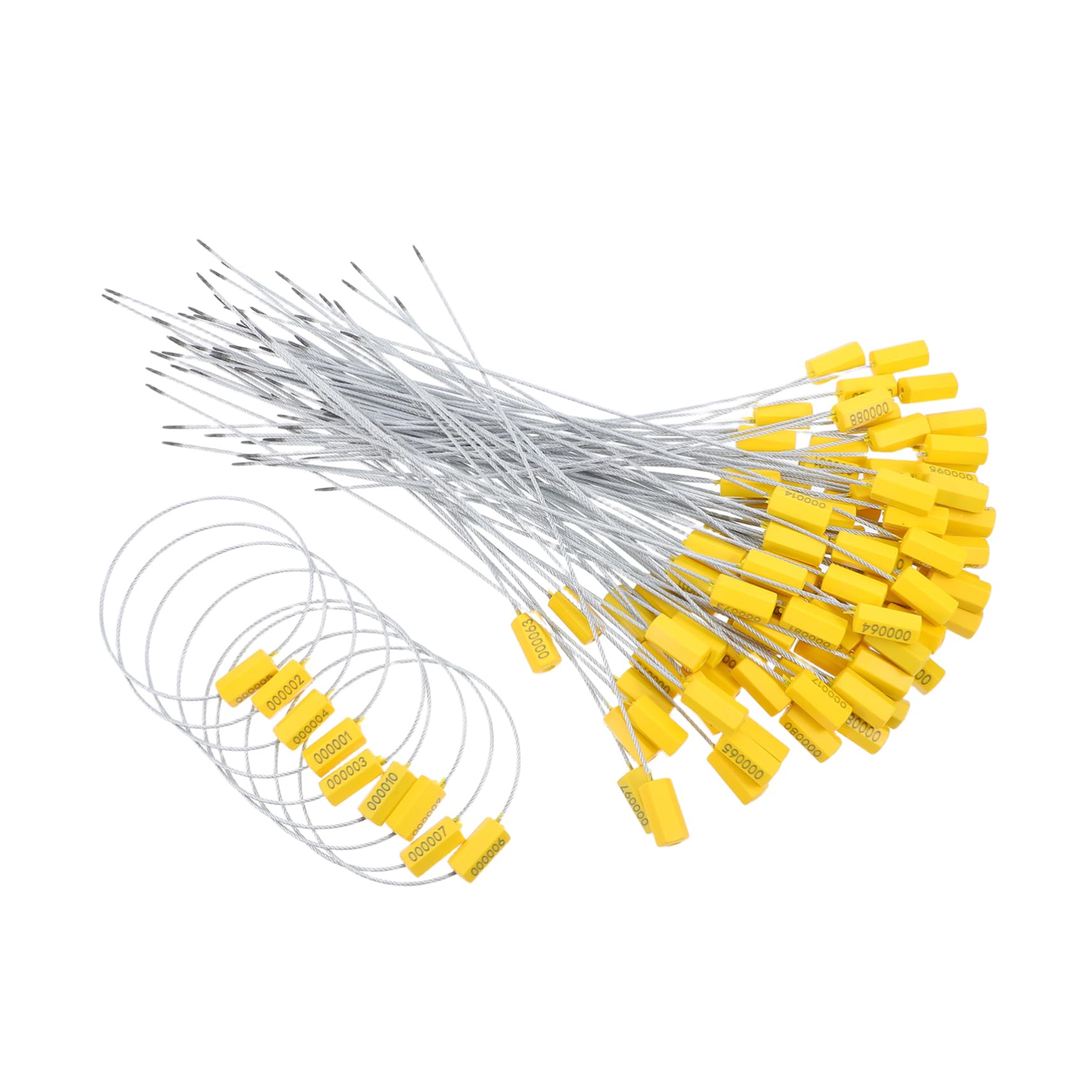 Alipis Lot De 100 Scellés En Acier : Étiquettes Inviolables Résistantes Aux Intempéries – scellés En Fil Métallique Haute Résistance Pour Conteneurs D'expédition Et Camions