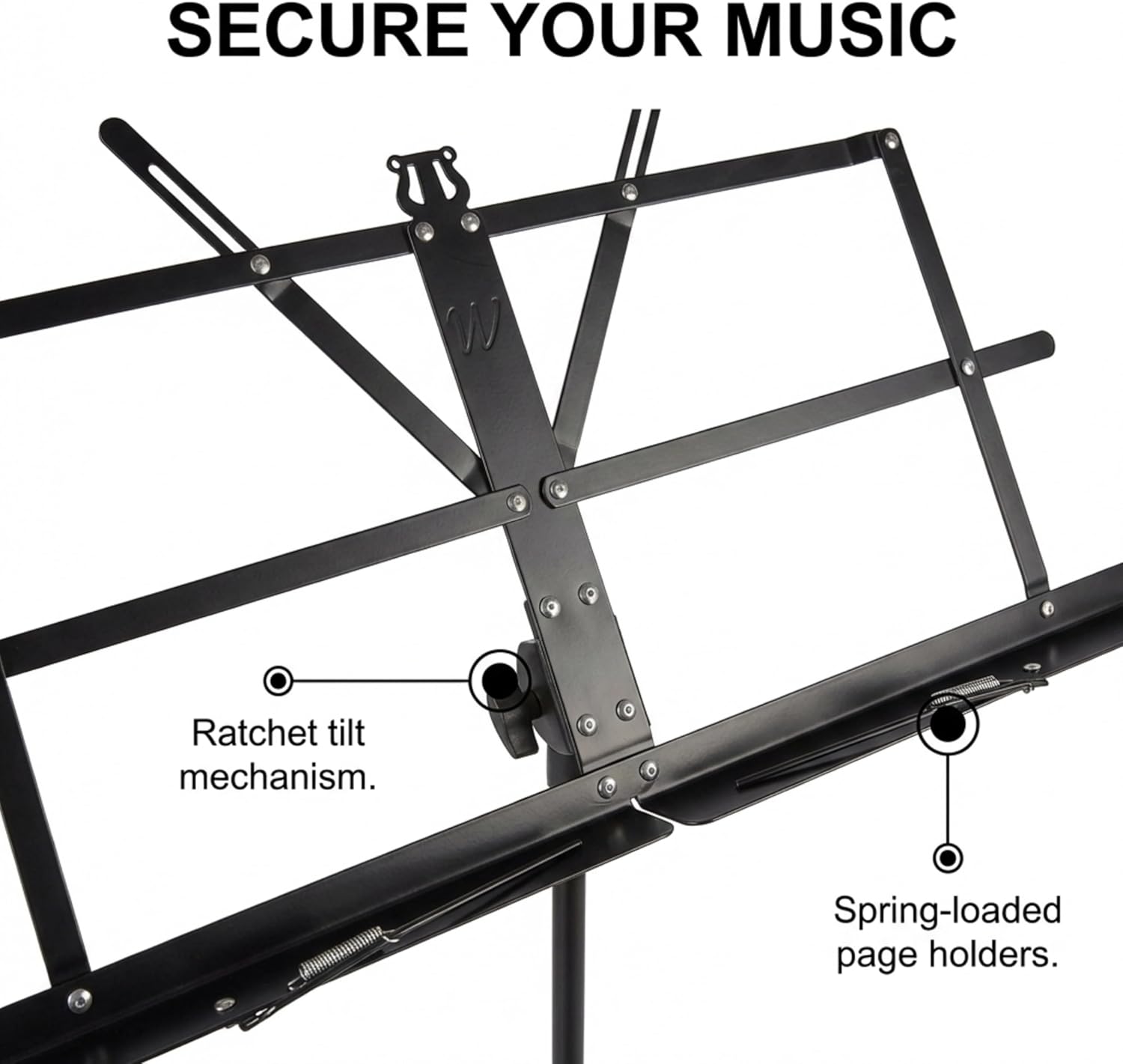Windsor 050151-BK Windsor Music Stand With Bag - Black