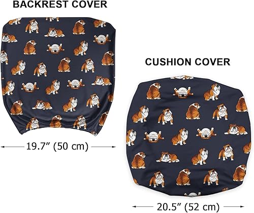 Miniatura 2 de WIRESTER Funda de asiento para silla de oficina para computadora, suave, elástica, universal, para escritorio, giratoria, extraíble, lavable, para