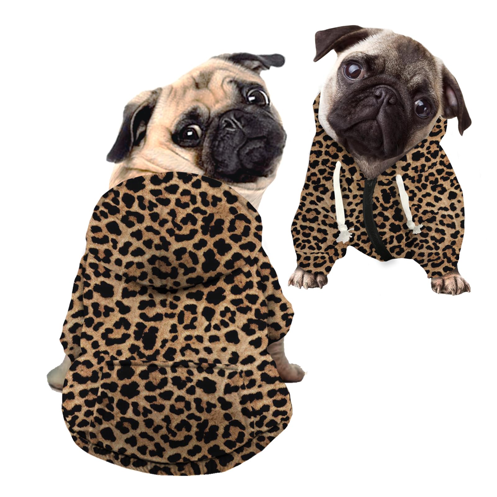 Kuiaobaty Leopard Print Dog Hoodies Clothes Pet Cat Autumn Warm Hoodies, Puppy Dog Sweatshirt,Dog Costumes Outfits Clothes Apparel — image 1