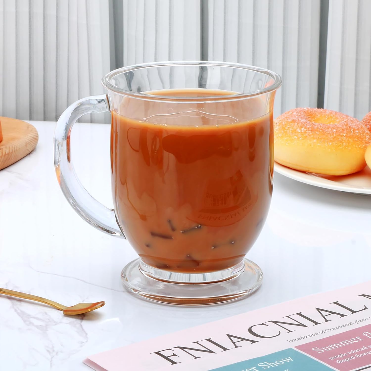 Bellemax Double Wall Glass Coffee Mugs - Set of 2 -10