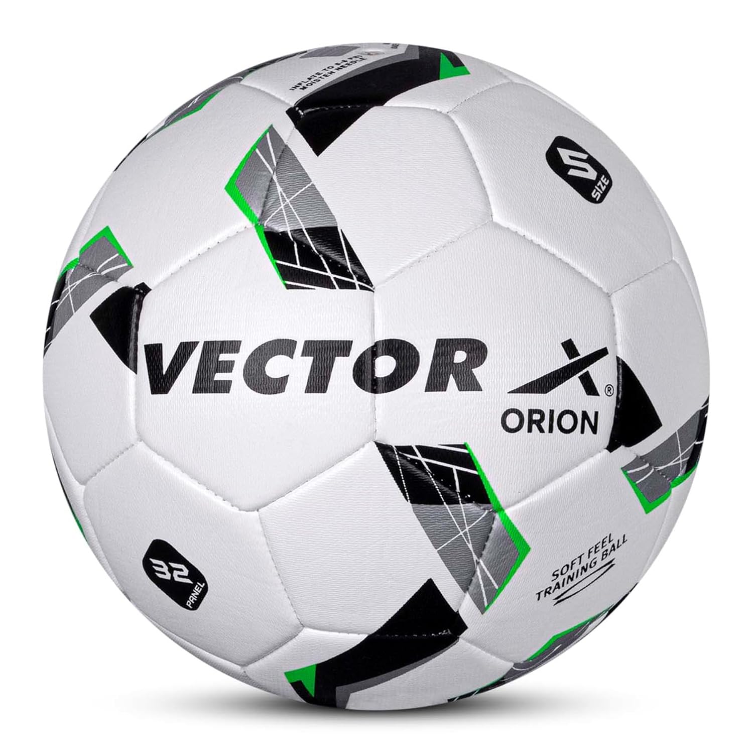 Vector X Orion TPU Machine Stitched Indoor/Outdoor Water-Resistant Football with SR Bladder, White-Green, Size 5, Suitable... - Review, Price and Buying Guide