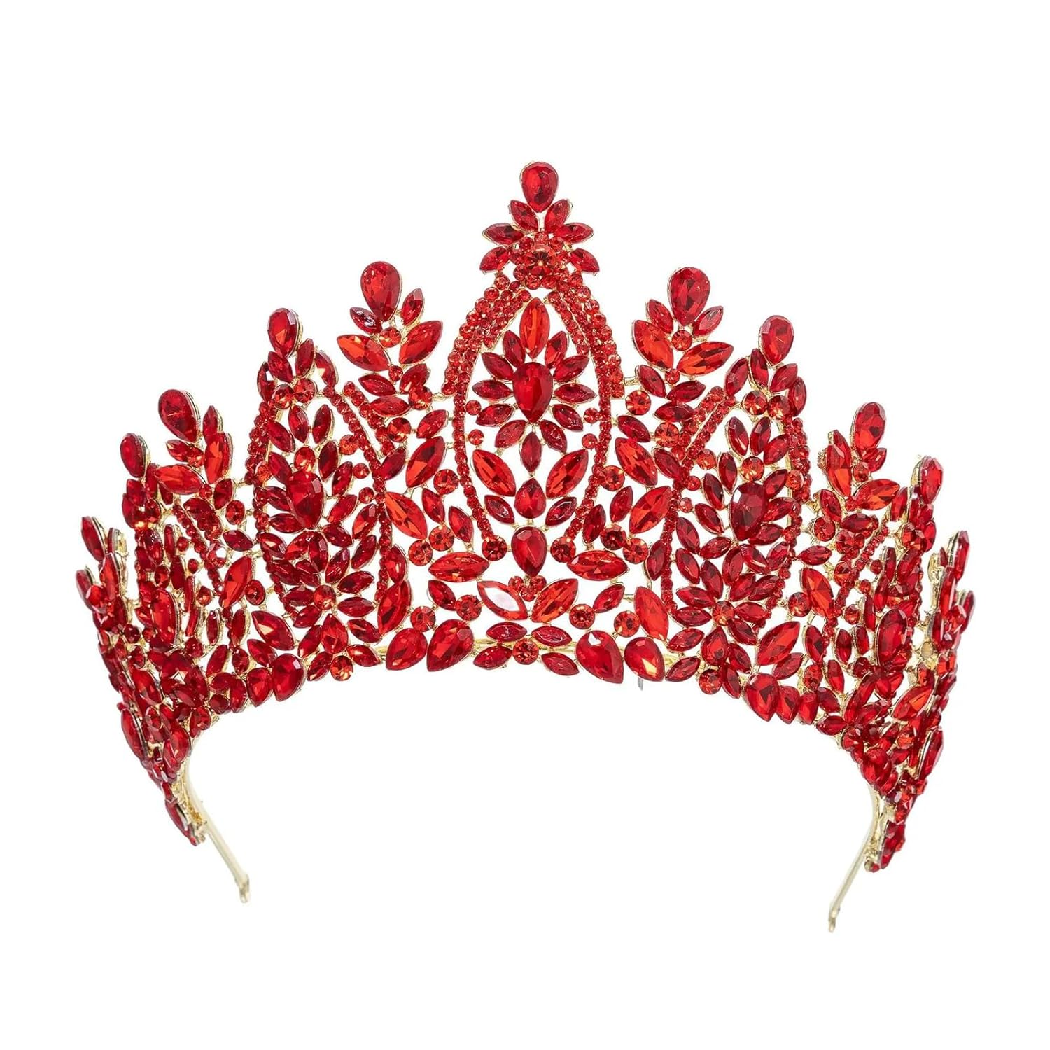 Large Crystal Tiara Crown For Women Vintage Rhinestone Queen Princess Headpiece Bridal Wedding Prom Hair Accessories
