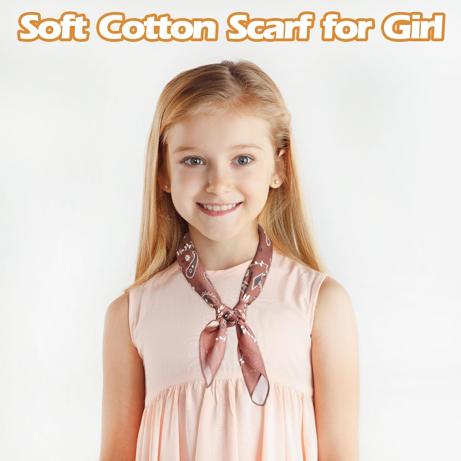 Square Satin Head Scarf for Women Silk Feeling Cotton Scarf Hair Bandana Neck Scarf for Girls - Image 2