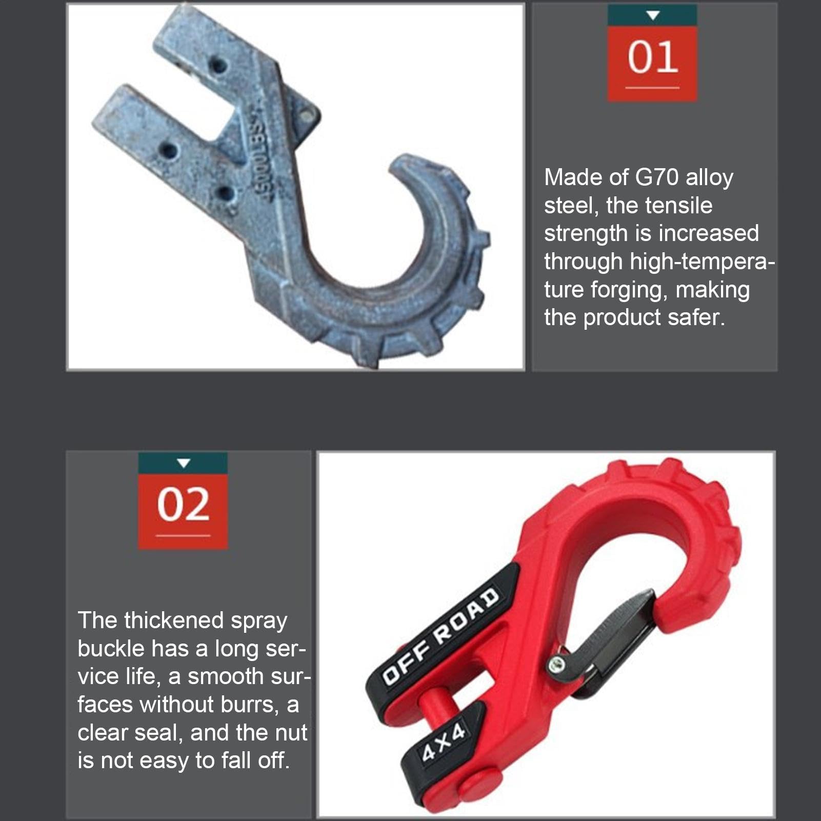 ATV Hook, Tow Connector, grób do przyczepy, link do pojazdów ciężarowych
