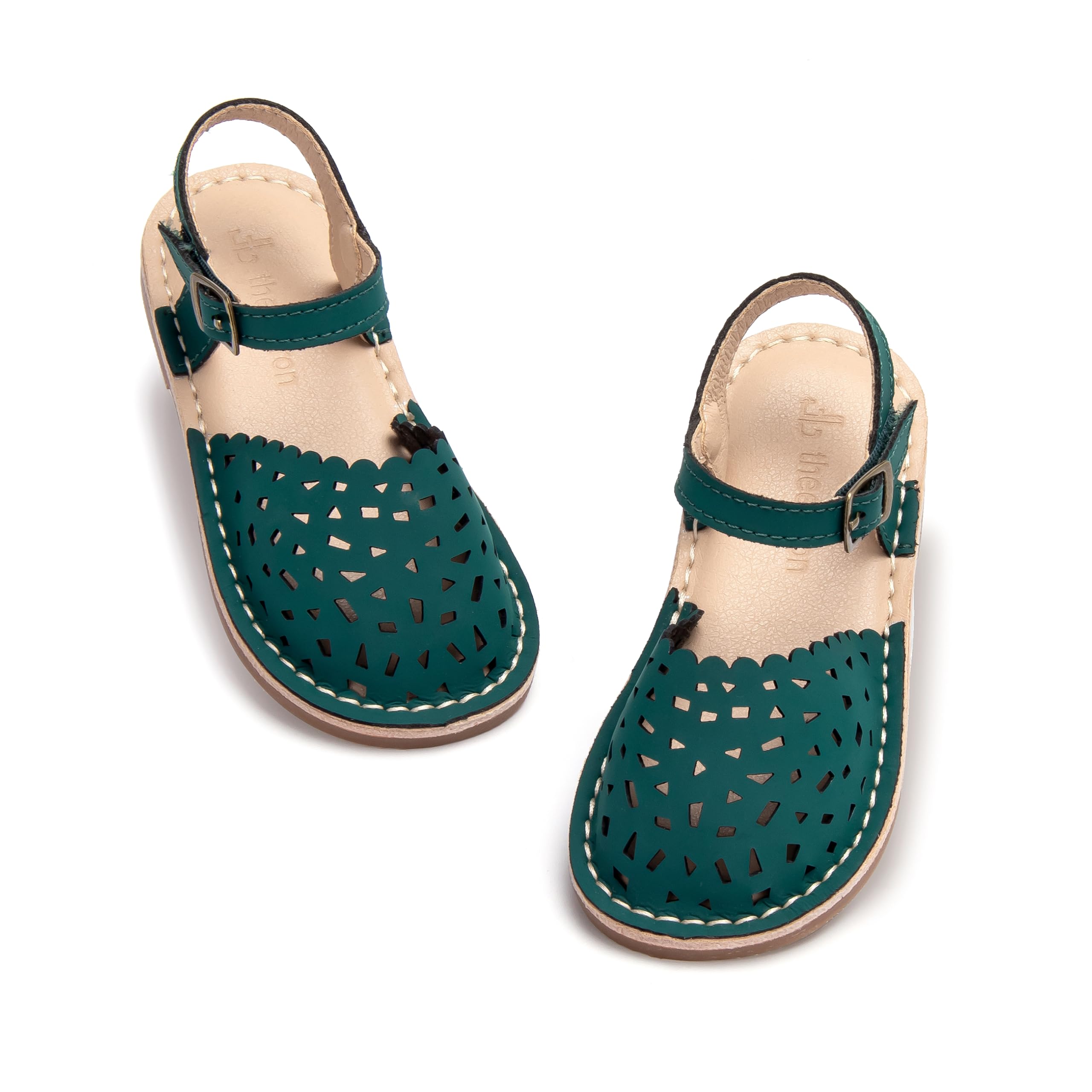 THEE BRON Toddler Girls Espadrilles Sandals Hollow Out Rustic Dress Shoes