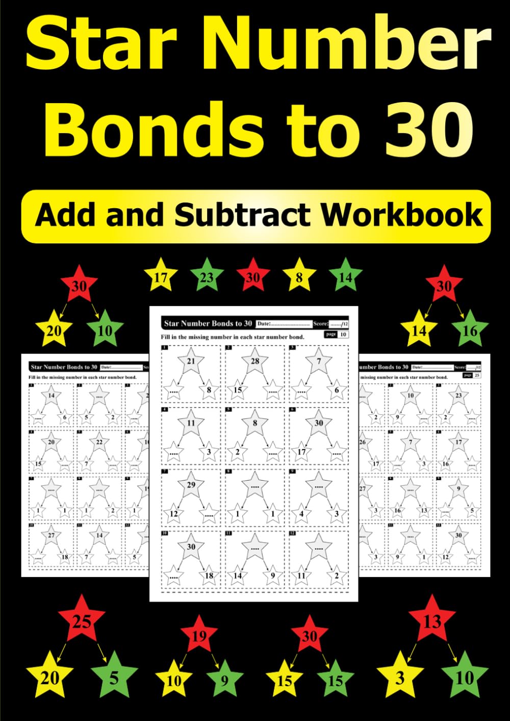 Star Number Bonds to 30: Add and Subtract Workbook