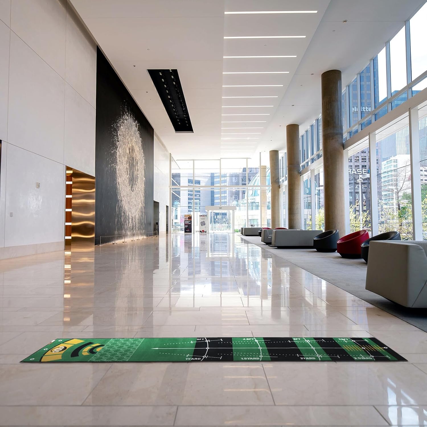 Golf Putting Mat Indoor Training Blanket with Green Surface, Practice Putter Carpet for Office and Home Golf Training Aid