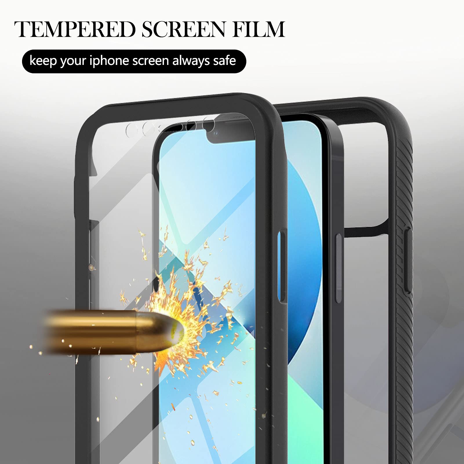 Sawiqpd for iPhone 16 Plus Case with Built-in Screen Protector - Image 2