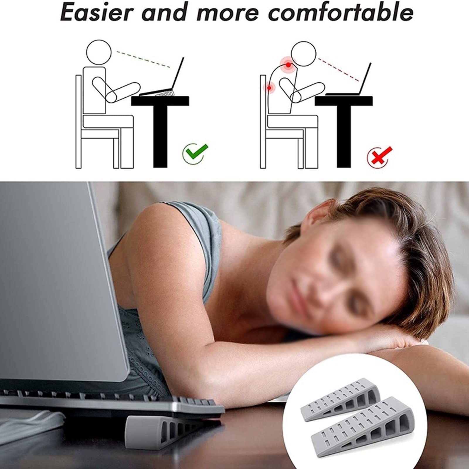 XIANGFAZJ Soporte Portatil Soporte para computadora portátil Desktop no salpican el Soporte de ventilación Vertical de Teclado de computadora Ultra Compacto