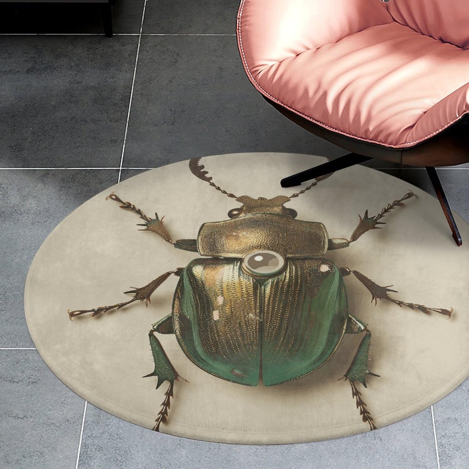 Tapis de chaise rond antidérapant pour le bureau ou la chambre d'enfant