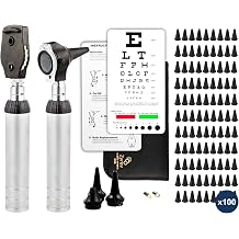 Zyrev ZetaLife 2 in 1 Otoscope Set with 100 Extra Disposable Tips 4 mm