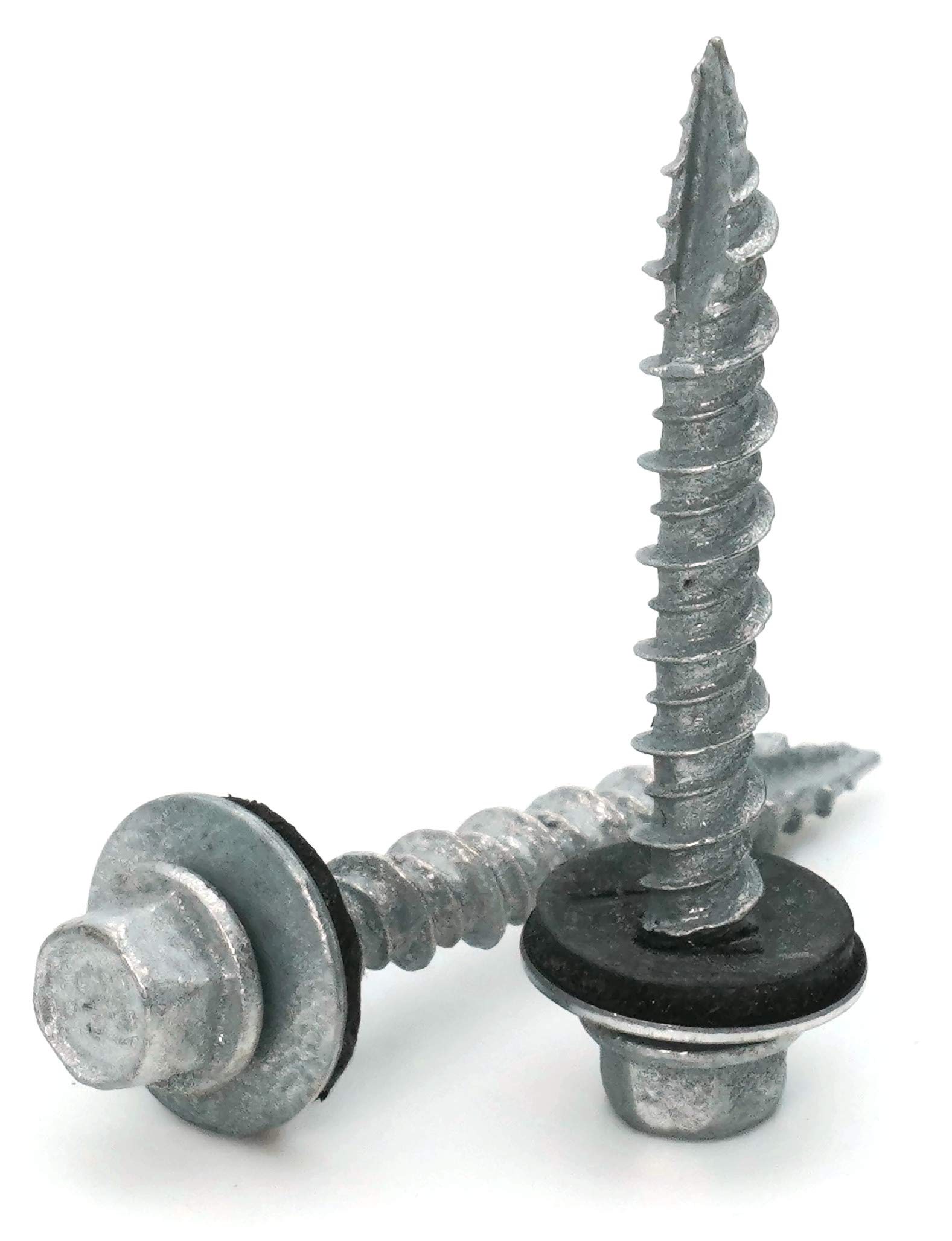 Hex Washer Head Hi-Lo Thread Mechanical Galvanized Roofing Screws - #10 x 1-1/2