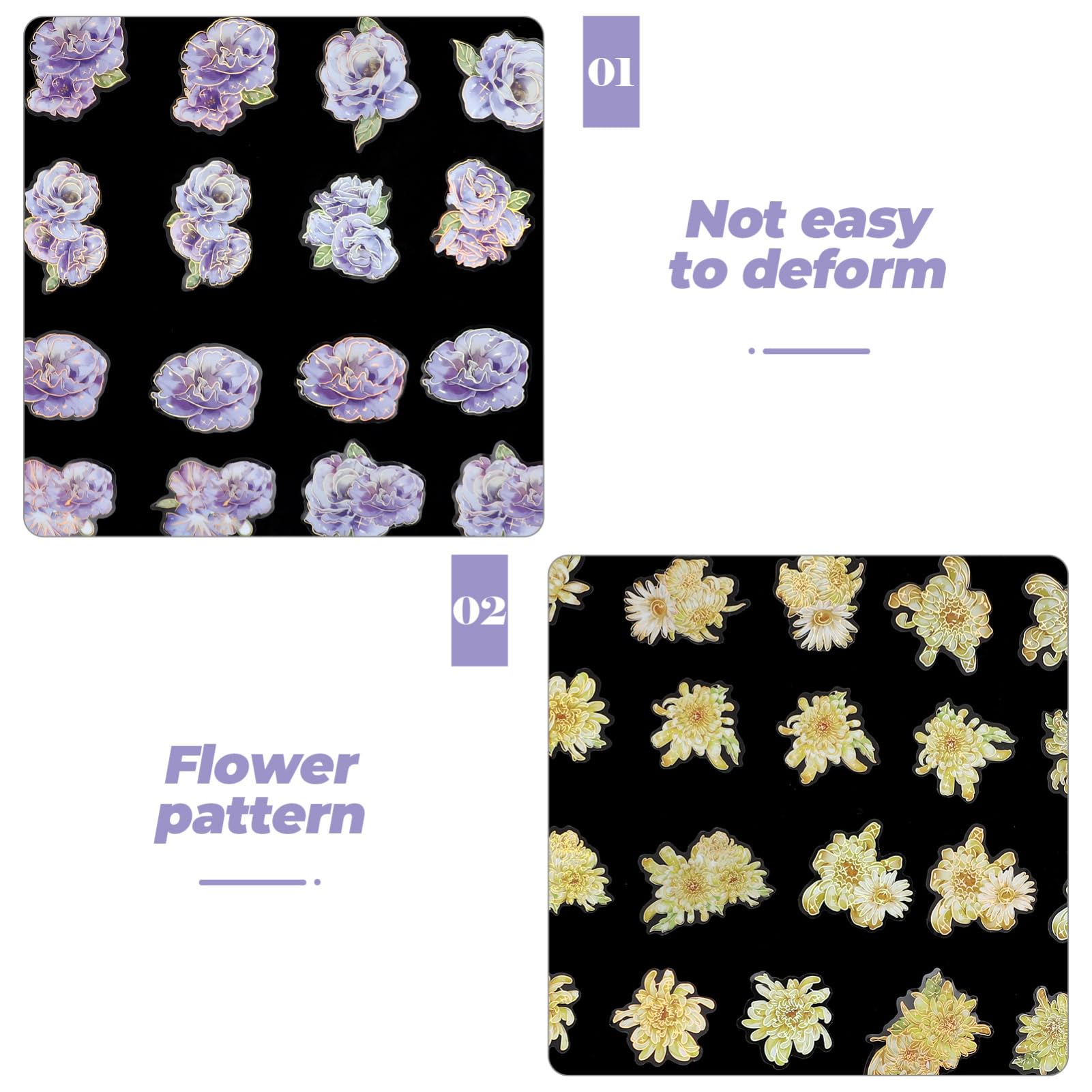 TEHAUX 5 Pièces 4 Autocollants Floraux Vintage Journalisation Floral Autocollants Roses Esthétique Mignon Scrapbooking Botanique Esthétique Stickers L'animal De Compagnie