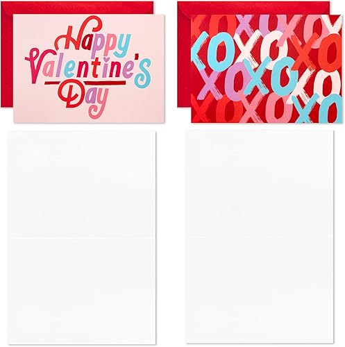Miniatura 4 de Hallmark Surtido de tarjetas del día de San Valentín, corazones XO (36 tarjetas en blanco y sobres)