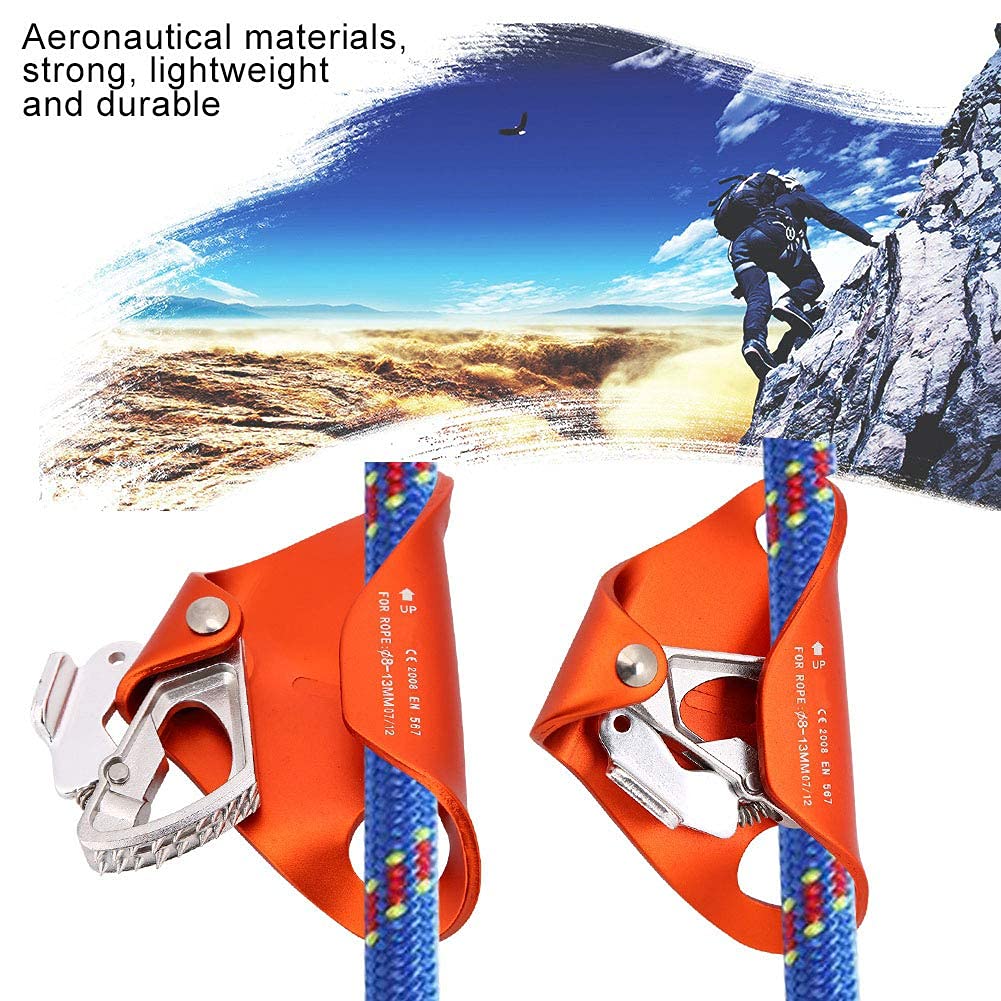 Escalada Ascender Ligero Aleación De Aluminio Gear Rock Cuerda Vertical Escalada Escaparse para Acampar Al Aire Libre
