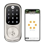 Security Assure Lock Deadbolt&comma; Satin Nickel Wi-Fi Connected Smart Lock with Back-Up Key and Digital Touchscreen Keypad for Code Entry and Remote Access&comma; ‎YRD226-CBA-619