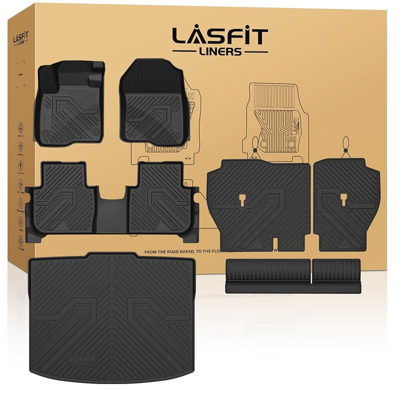 LASFIT Kit de Tapetes Automotivos em TPE para Honda CR-V 2023–2027 a gasolina, conjunto completo para posição inferior do porta-malas